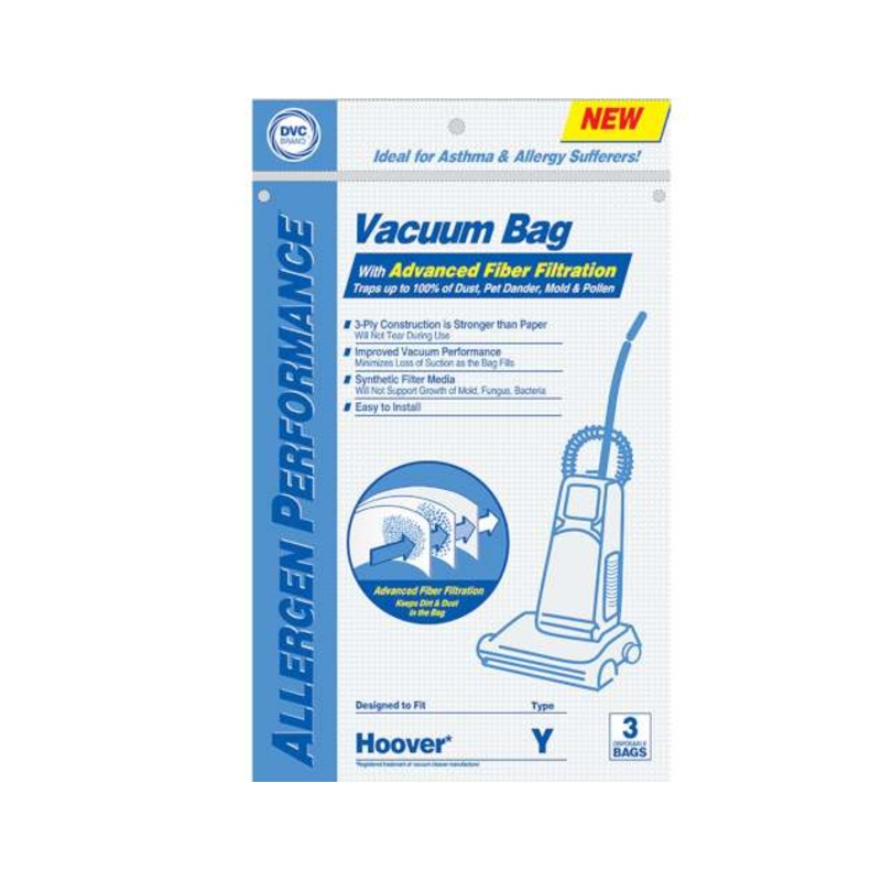 Hoover 464694 Style Y Synthetic Bags 3 Pack