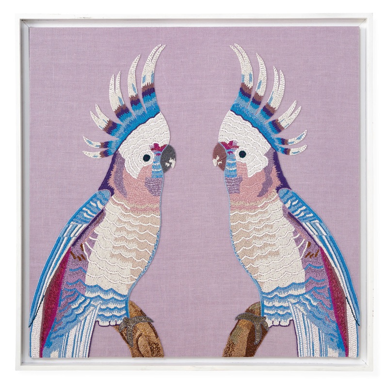Parrots Beaded Wall Art