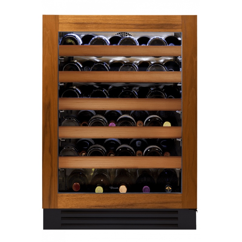 True Residential TUWADA24LGAO 24 Inch Single Zone Overlay Glass Door Left Hinge Ada Height Undercounter Wine Cabinet