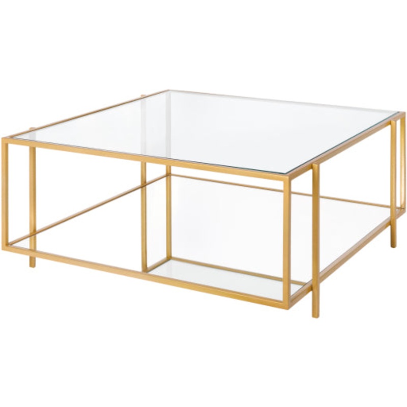 Contemporary Alecsa Metal & Glass Coffee Table