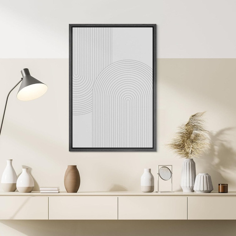 Framed Canvas Texture Effect Print Abstract Modern Art Decoration For Living Room, Bedroom, Office SIGNLEADER Size: 24″ H x 16″ W x 1.5″ D Format: Black