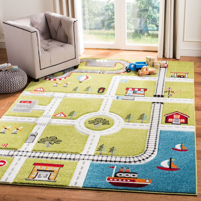 Gaven Green/Ivory Rug Andover Mills Baby & Kids Rug Size: Rectangle 9′ x 12′