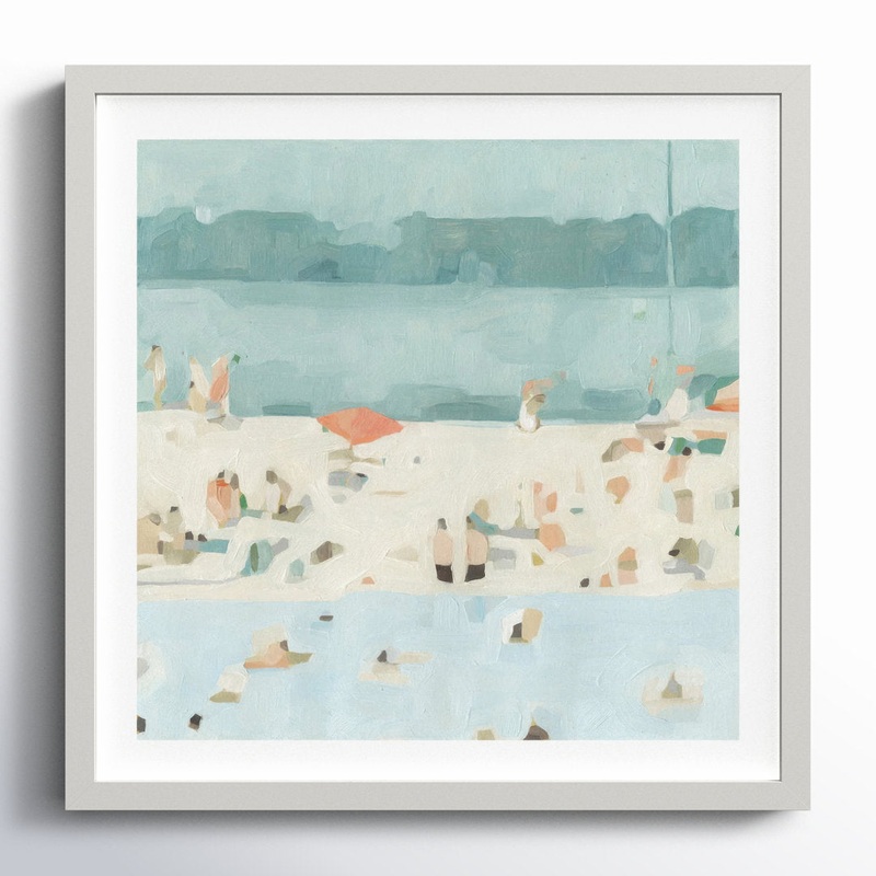Sea Glass Sandbar II by Emma Scarvey – Picture Frame Painting Joss & Main Frame Color: White Size: 36″H x 24″W