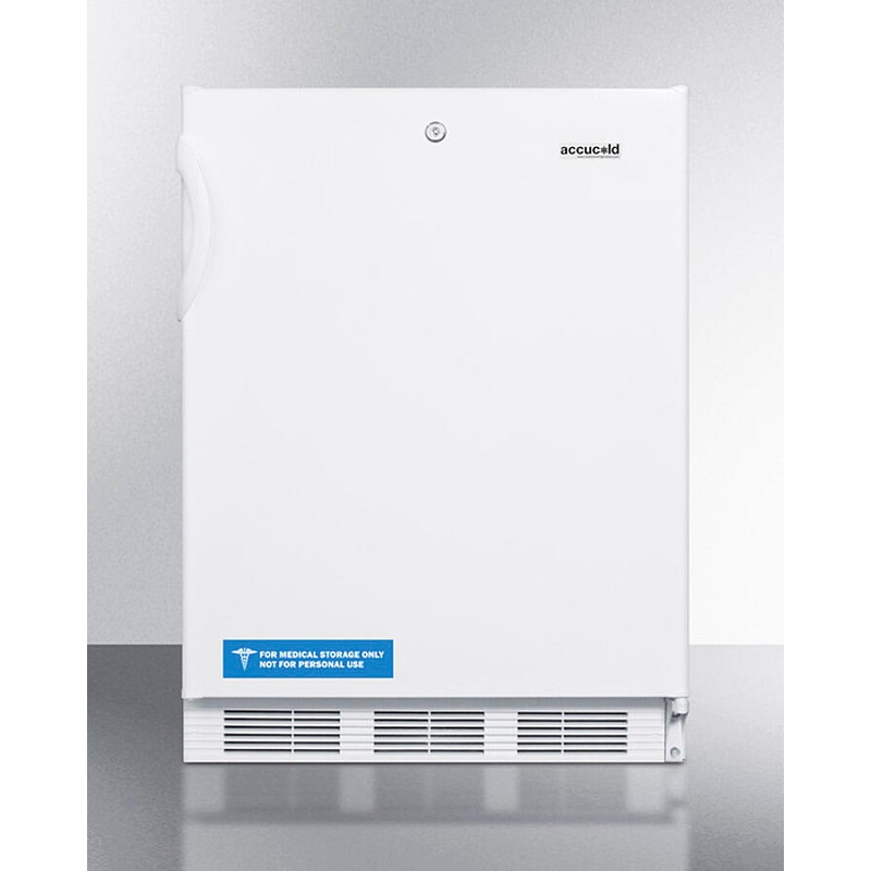 Summit AL751WLBI Ada Compliant Built-In Undercounter All-Refrigerator For General Purpose Use, With Lock, Auto Defrost Operation And White Exterior
