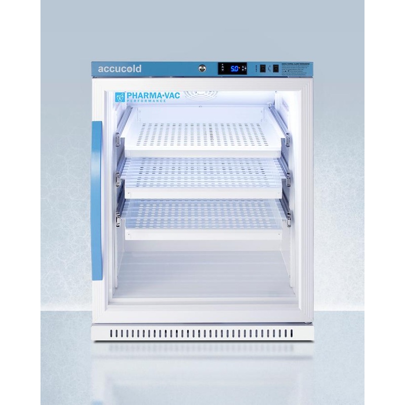 Summit ARG61PVBIADADR 6 CU.FT. ADA Height Vaccine Refrigerator, With Removable Drawers
