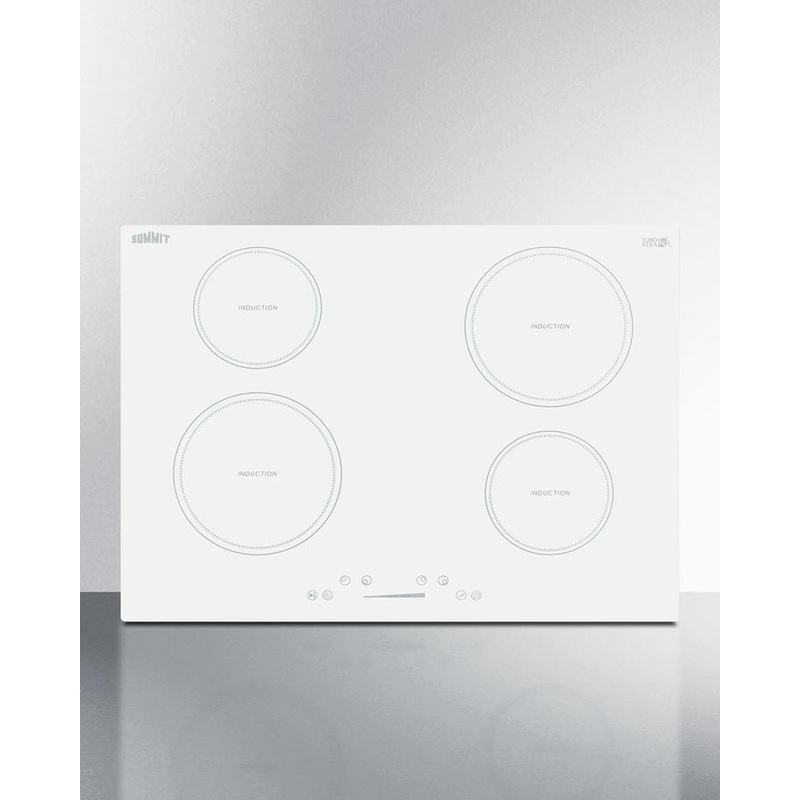 Summit SINC4B302W 30″ Wide 208-240v 4-zone Induction Cooktop