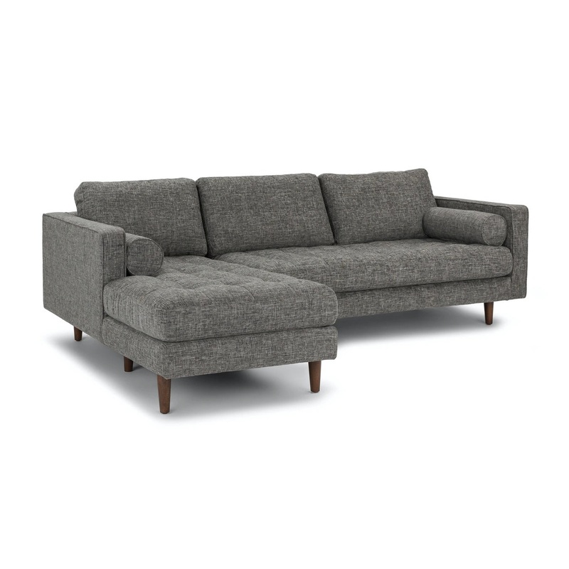 Sven Briar Gray Left Sectional Sofa
