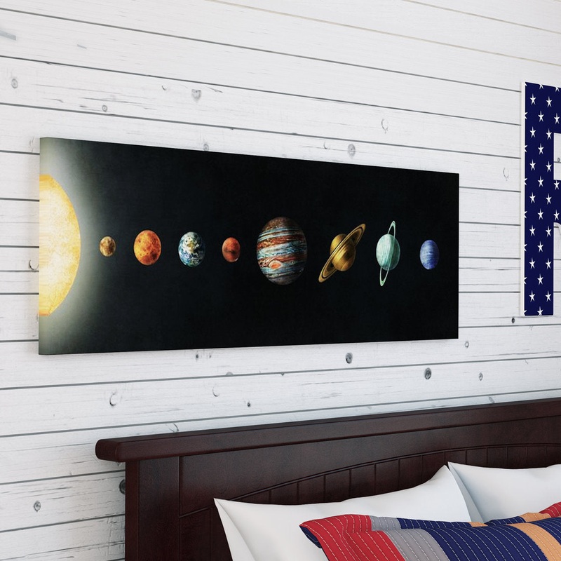 The Solar System’ by Terry Fan – Wrapped Canvas Panoramic Print Harriet Bee Size: 20″ H x 60″ W x 1.5″ D Format: Wrapped Canvas