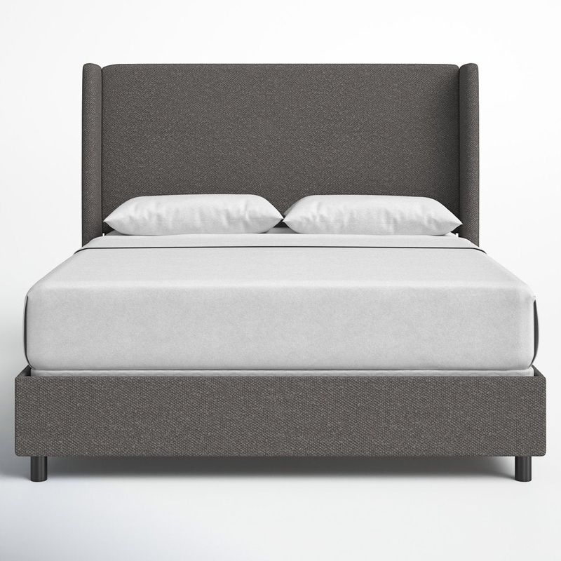 Tilly Upholstered Bed Joss & Main Color: Classic Smoke Boucle Size: Queen