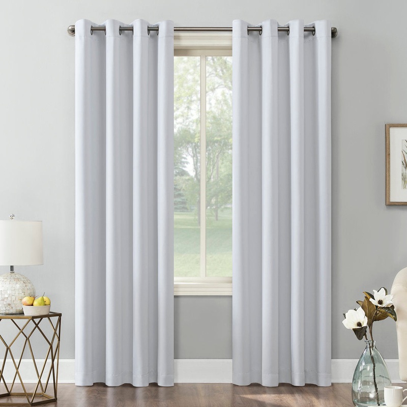 Wayfair Basics Blackout Grommet Curtain Panel Wayfair Basics Curtain Color: Oyster White Size per Panel: 54″ W x 63″ L