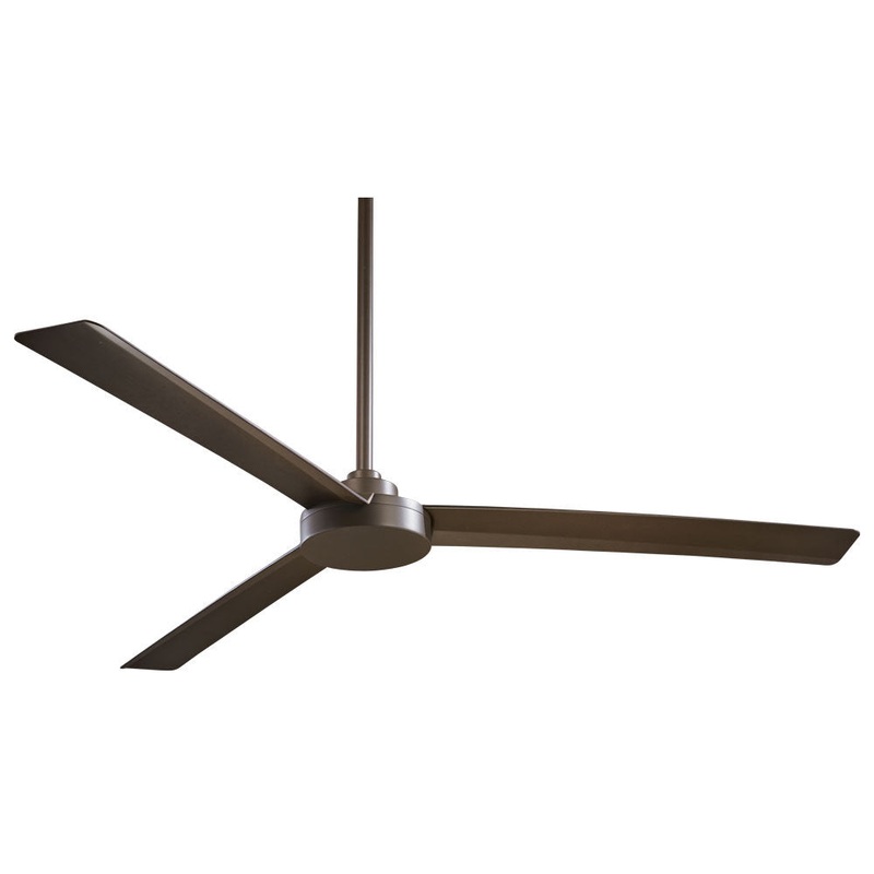 62″ Roto 3 – Blade Outdoor Propeller Ceiling Fan with Wall Control Minka Aire Finish: Oil Rubbed Bronze