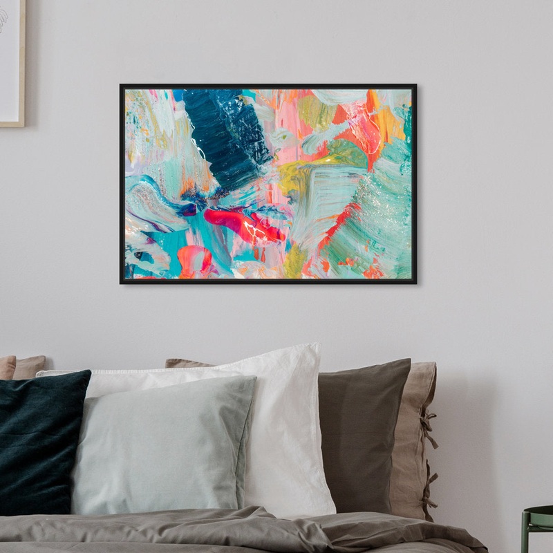 Abstract That Love Feeling – Graphic Art on Canvas Oliver Gal Prints Size: 16″ H x 24″ W Format: Black Framed Canvas