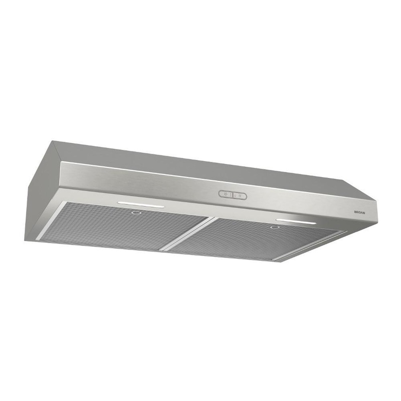 BCDF142SS Broan Glacier 42-Inch Convertible Under-Cabinet Range Hood, 375 Max Blower CFM, Stainless Steel