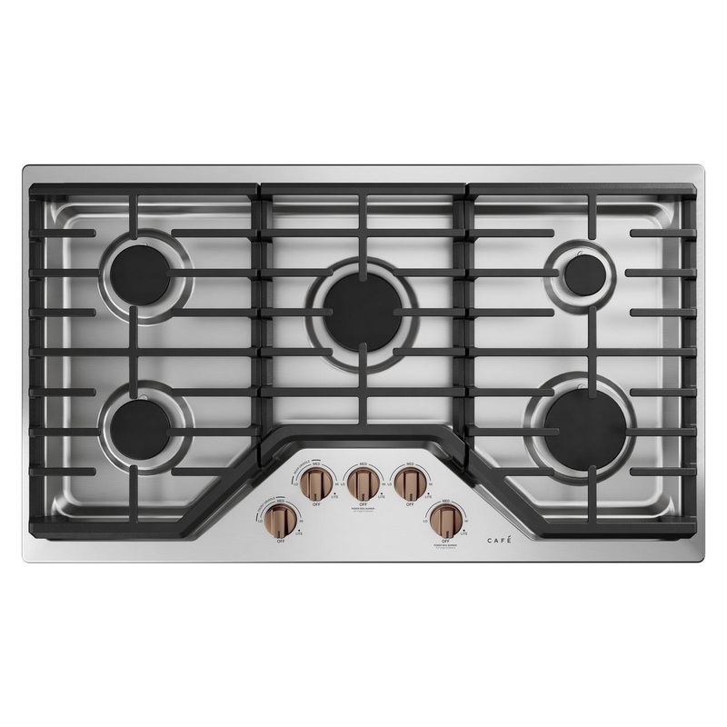 Cafe CXCG1K0PMCU CAF(EBACK) 5 Gas Cooktop Knobs – Brushed Copper
