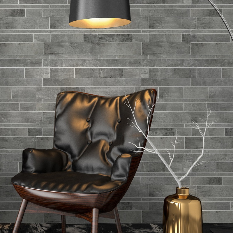 Easy Luxe 12″ x 12″ Stone Composite Peel & Stick Mosaic Tile (0.96 Sq. Ft. / Sheet) Bond Tile Color: Dark Gray