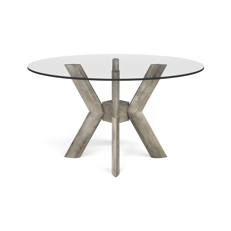K-Base Round Dining Table – Glass Top