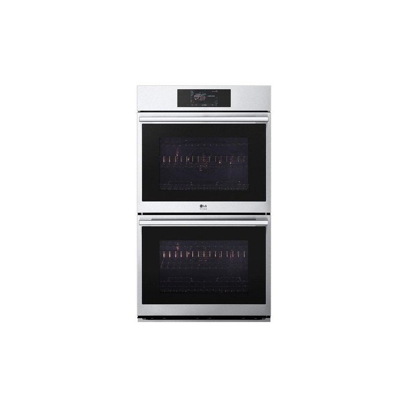 Lg WDES9428F Lg Studio 9.4 Cu. Ft. Smart Instaview Electric Double Built-In Wall Oven With Air Fry & Steam Sous Vide