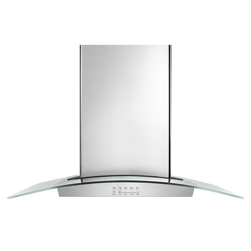 Maytag WVI75UC6DS 36″ Modern Glass Island Mount Range Hood