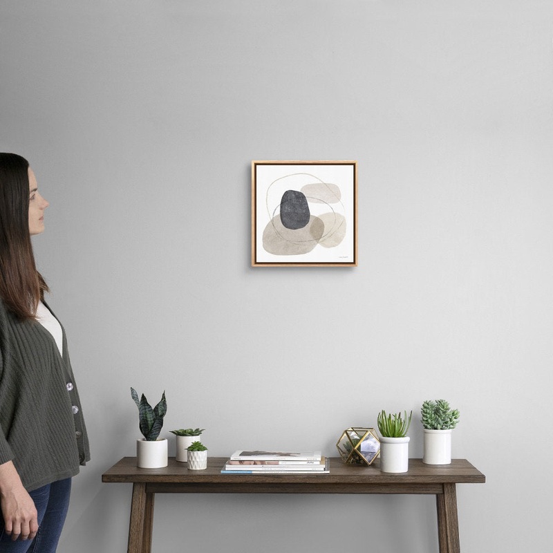 Think Neutral 10 by Lisa Audit – Painting on Canvas Mercury Row Size: 13.25″ H x 13.25″ W Format: Natural Floater Frame Canvas