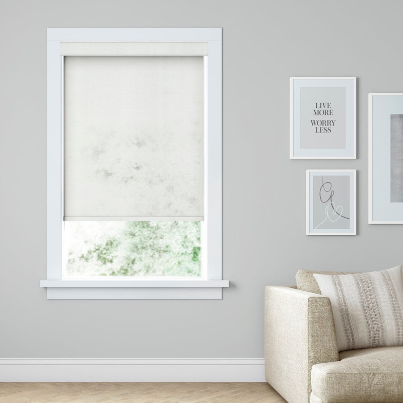 LEVOLOR Custom Cordless Light Filtering Roller Shades, Heathered in Whisper LEVOLOR Width: 63.25″W, Length: 36″L