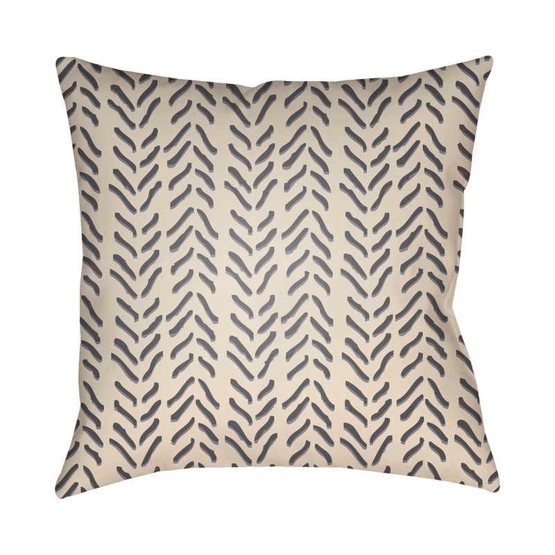 Textures Square Pillow Cover & Insert Livabliss Color: Gray Size: 18″ H x 18″ W x 3.5″ D