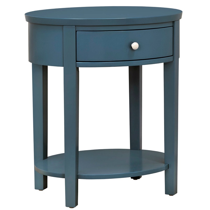 Zaheed End Table with Storage Red Barrel Studio Color: Bluesteel