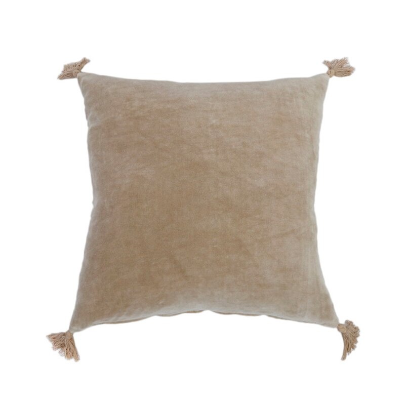 Bianca Square Cotton Pillow Cover With Insert-20″x20″
