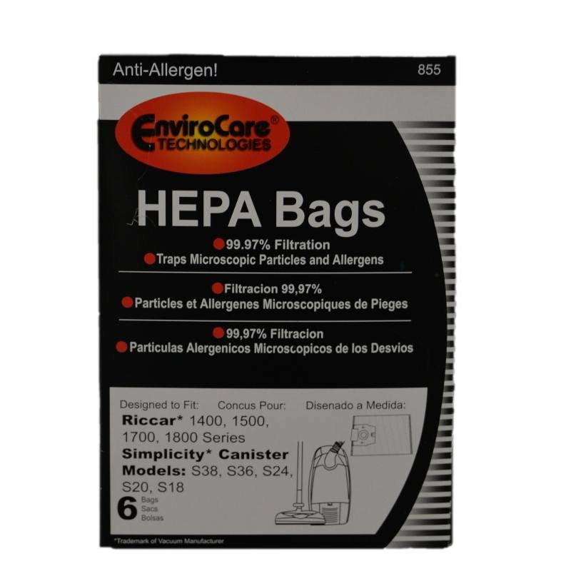 Riccar 14, 15, 17, 18 Series Hepa Bags