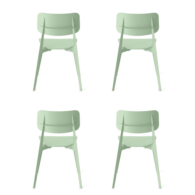 Stellar Stacking Side Chair (Set of 4) TOOU Color: Mint Green