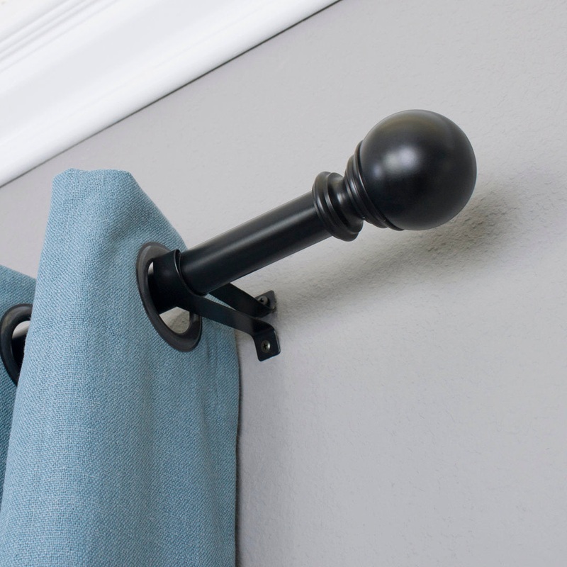Inman Metal Adjustable Single Curtain Rod Winston Porter Size: 18″ – 36″ W Finish: Bronze