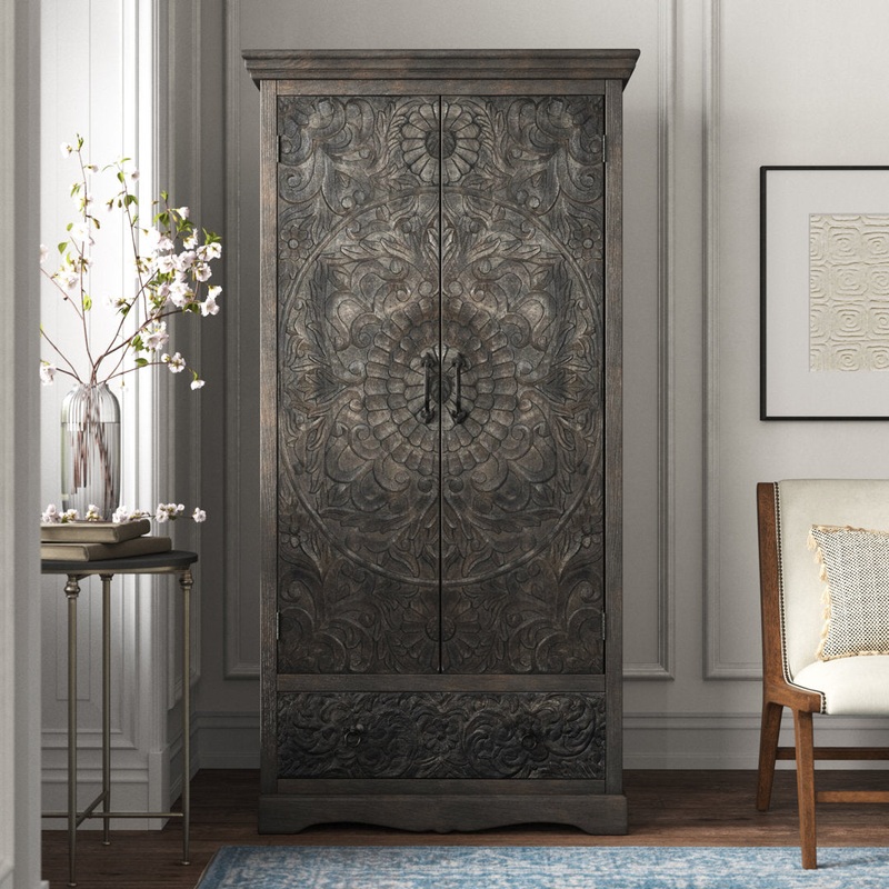 Concerto Armoire Kelly Clarkson Home Color: Light Gray
