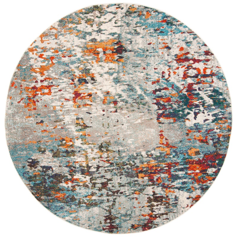 Gammage Gray/Blue Rug Trent Austin Design Rug Size: Round 5′