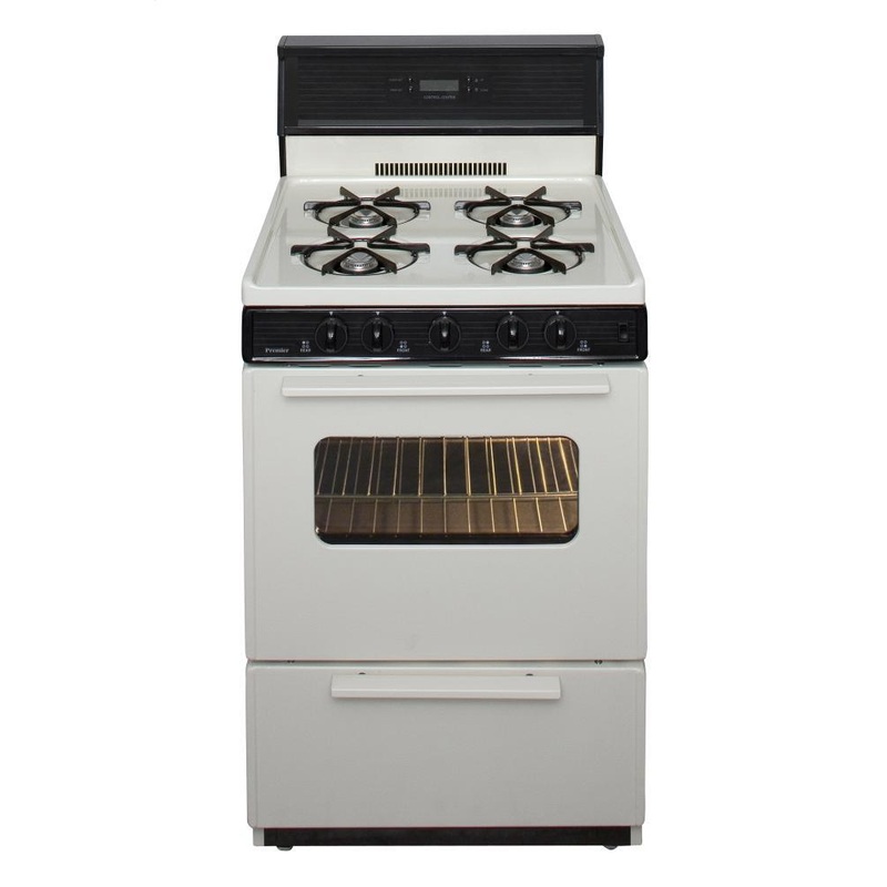 Premier SCK240TP0 24 in. Freestanding Gas Range in Biscuit
