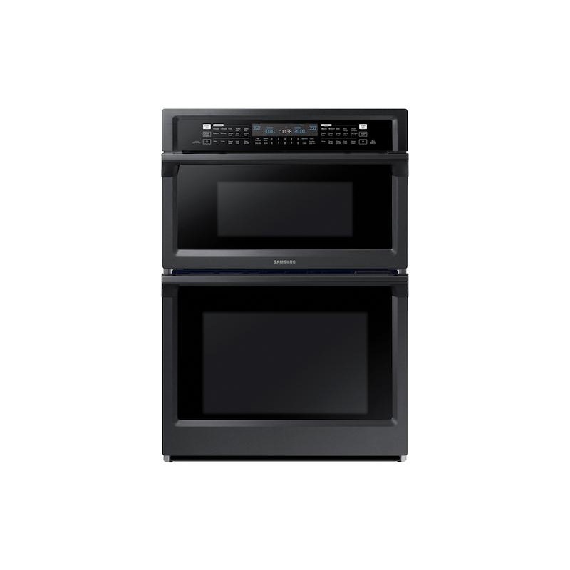 Samsung 30″ Smart Microwave Combination Wall Oven with Steam Cook in Black Stainless Steel