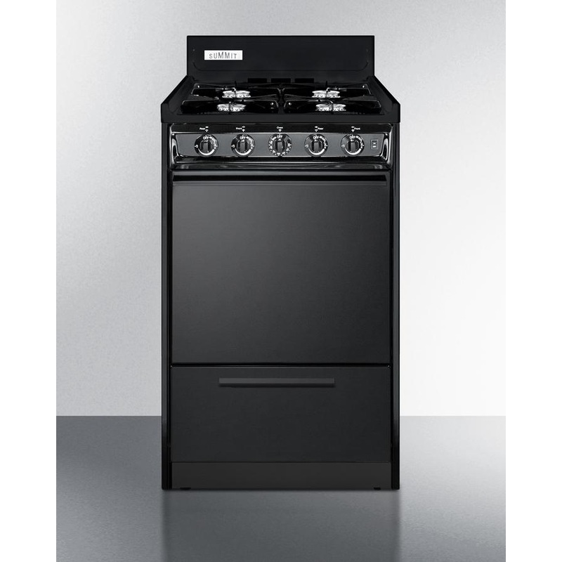 Summit TNM1107C 20″ Wide Gas Range, Open Burners