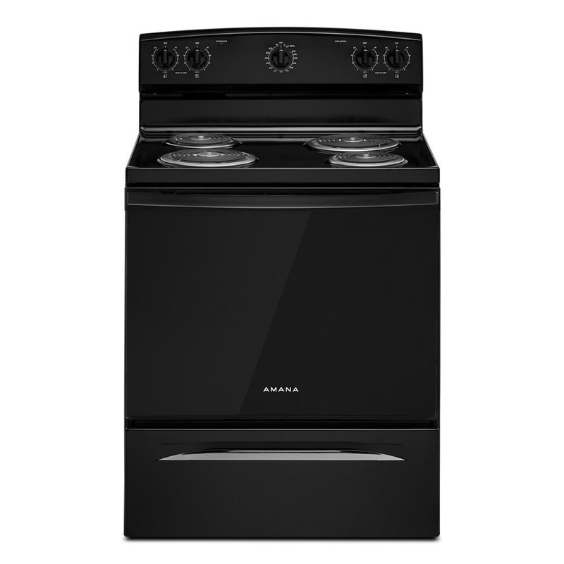 Amana ACR4203MNB Amana 30-Inch Electric Range With Easy-Clean Glass Door