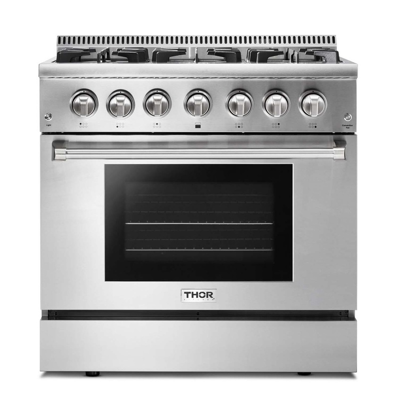 HRD3606U Thor Kitchen 36-inch Dual Fuel Range – Professional – Hrd3606u