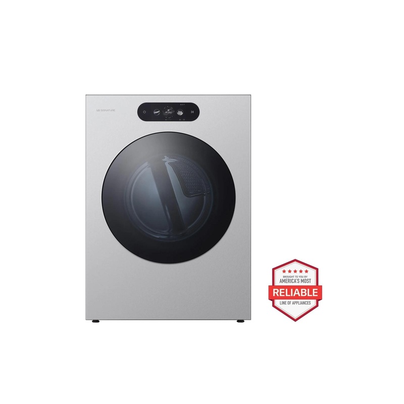 Lg DLGX9901S Lg Signature 9.0 Cu. Ft. Mega Capacity Smart Front Load Gas Dryer With Built-In Intelligence, Turbosteam And Touch Lcd Control