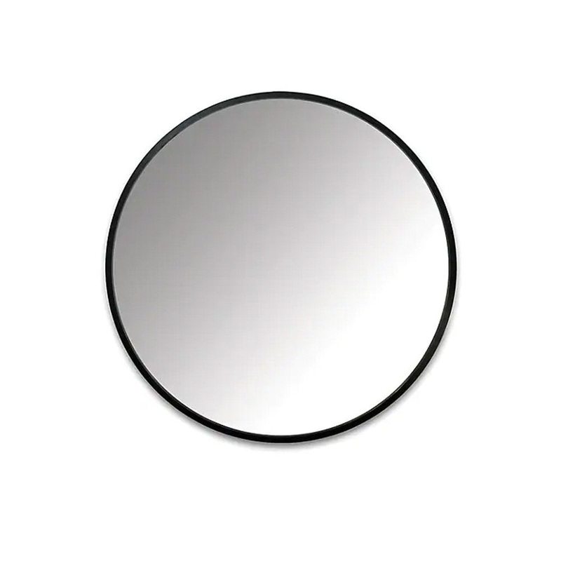 Melbourne Wall Circle Mirror With Metal Frame Design Garage Finish: Powder Coated Black