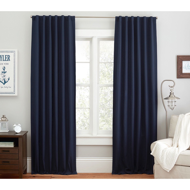 Quincy Cotton Canvas Blackout Curtain 96″
