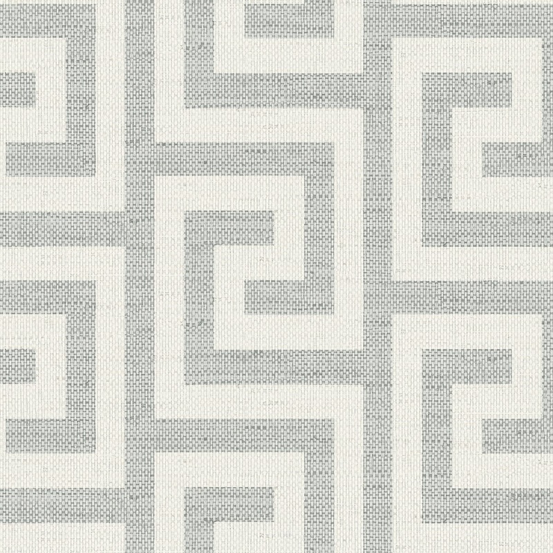 Coastal Haven Luna Retreat Greek Key Wallpaper