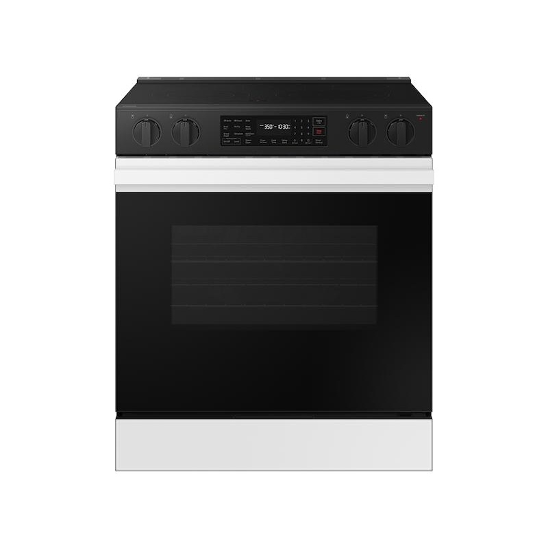Samsung NSE6DB830012 Bespoke 6.3 Cu. Ft. Smart Slide-In Electric Range With Air Fry & Precision Knobs In White Glass
