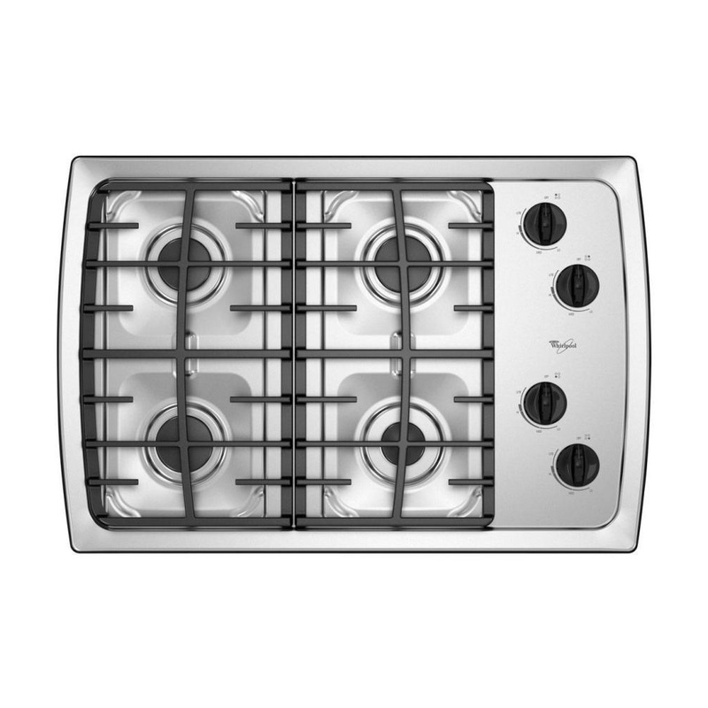 Whirlpool SCS3017RS 30-inch Gas Cooktop with Two Power Burners