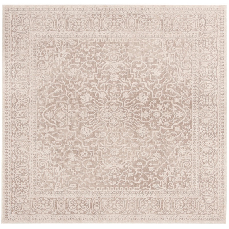Calidia Oriental Beige/Cream Area Rug Laurel Foundry Modern Farmhouse Rug Size: Square 5′