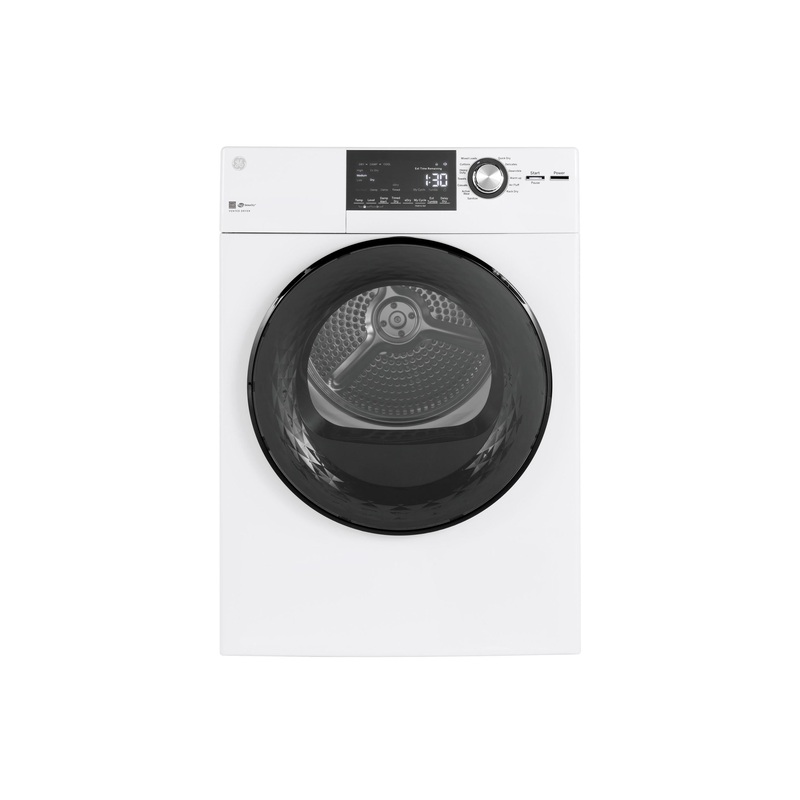 GFD14ESSNWW GE ENERGY STAR 24″ 4.3 Cu.Ft. Front Load Vented Electric Dryer with Stainless Steel Basket