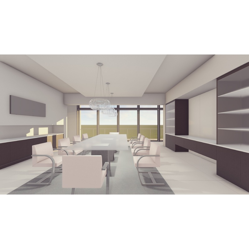 Poggenpohl Modern Pine Terra & Satin Glass Dining Room Storage Cabinetry