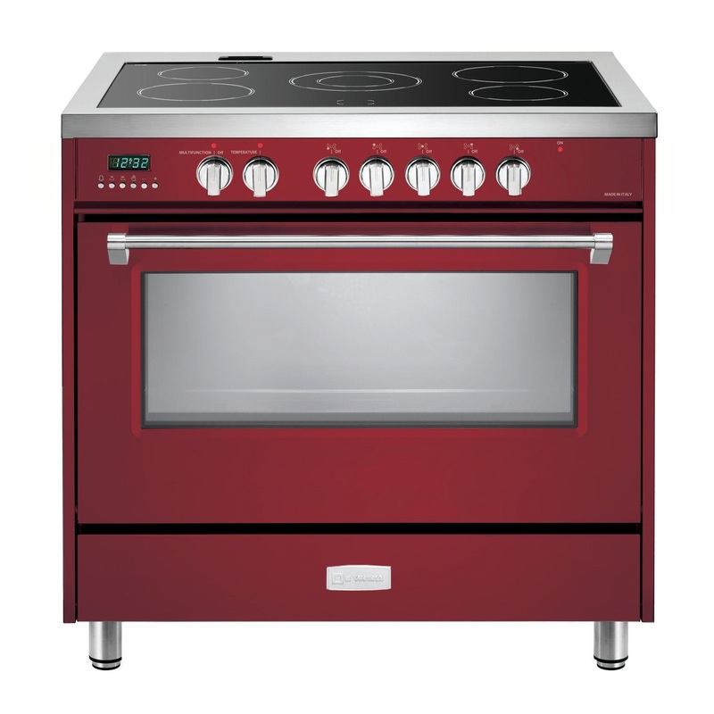 Verona VDFSEE365BU Designer 36″ Electric Glass Top Range – Burgundy