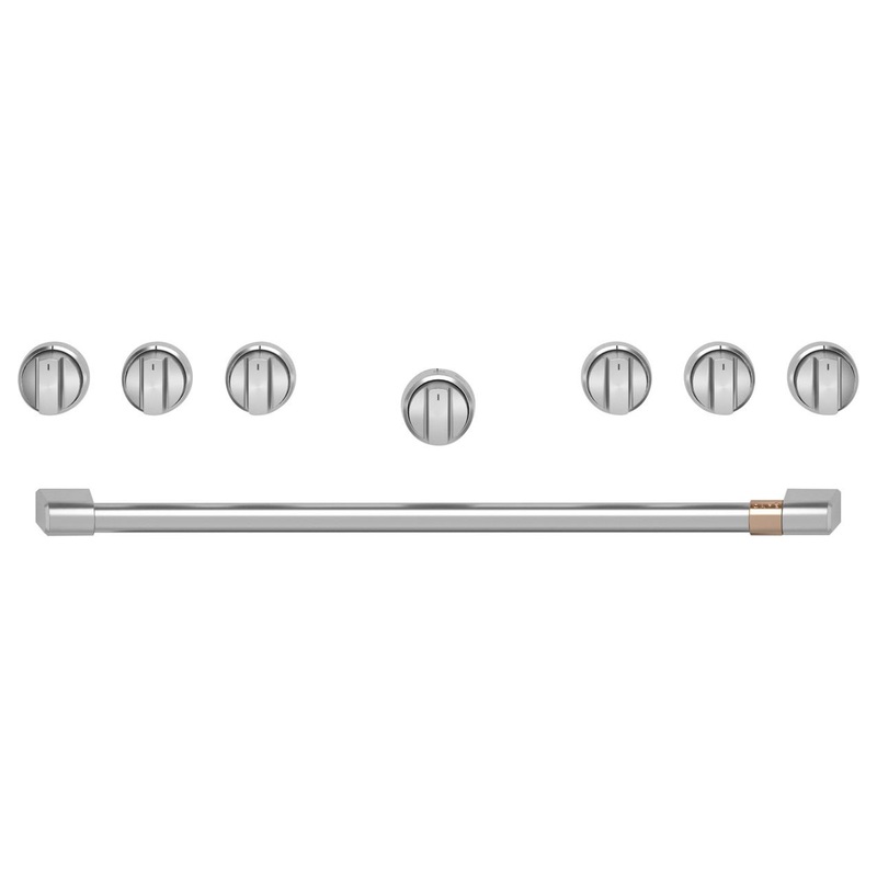 Cafe CXPR6HKPTSS CAF(EBACK) 36″ Brushed Stainless Handle & Knob Set for Pro Range and Rangetop