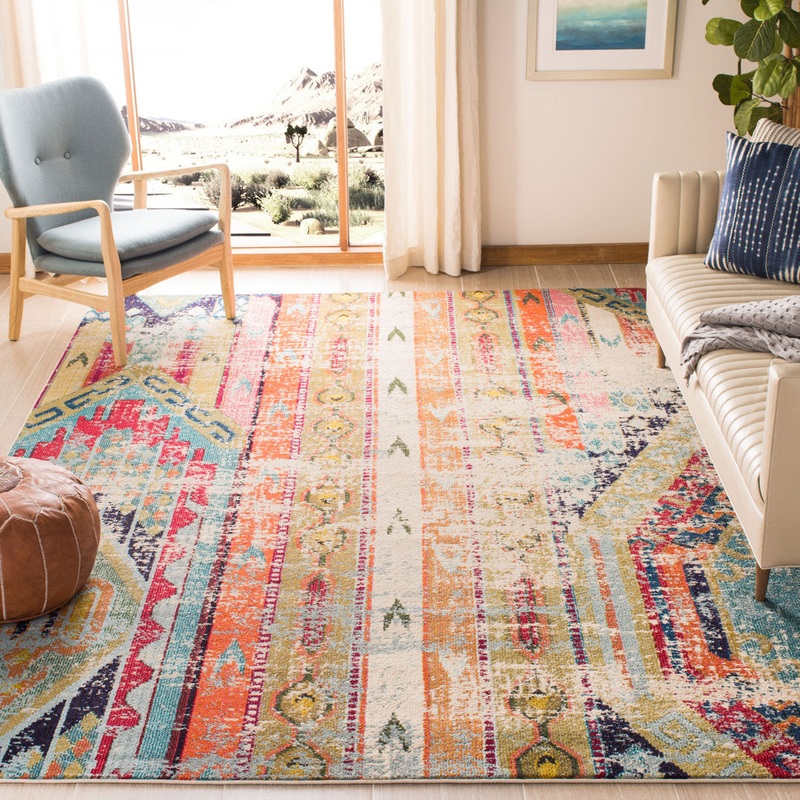 Galan Pink/Orange/Yellow Area Rug Mistana Rug Size: Rectangle 12′ x 16′