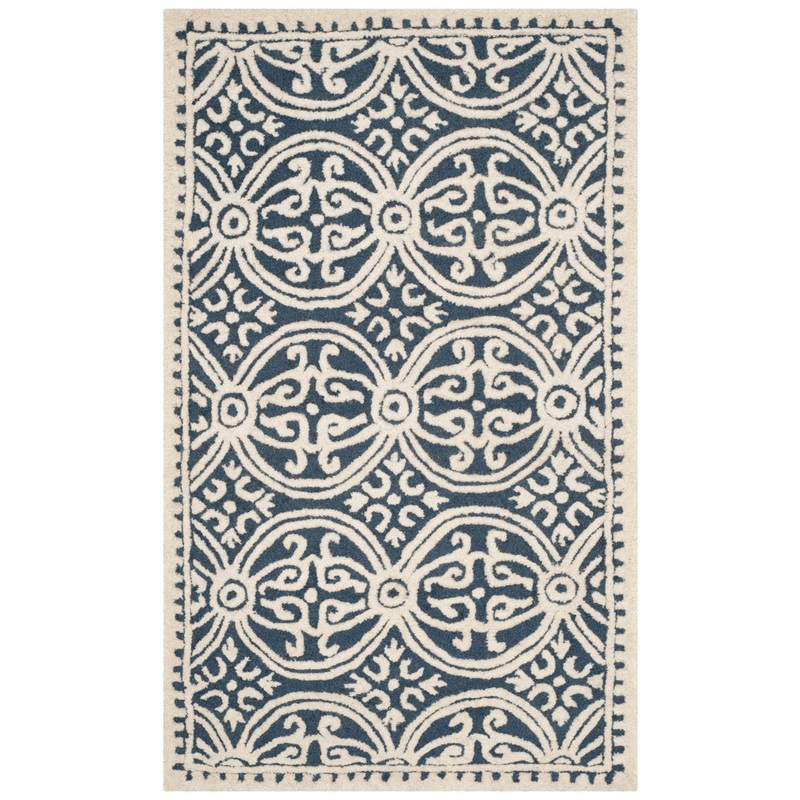 Sadik Hand Tufted Wool Geometric Rug Charlton Home Rug Size: Rectangle 10′ x 14′